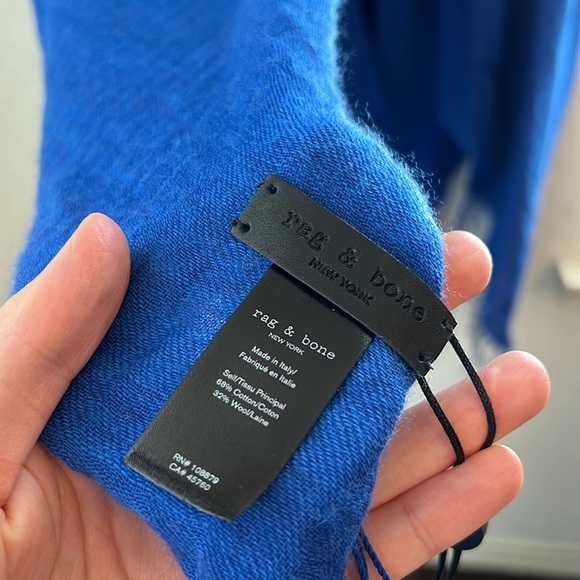 RAG & BONE poncho Jacquard Poncho In Blue Multi one size Blue - Picture 4 of 8